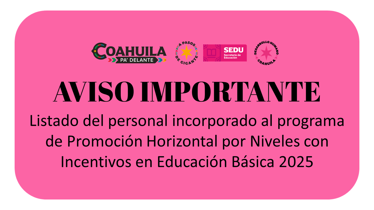 Listado del personal incorporado al programa de Promoción Horizontal por Niveles con incentivos en Educación Basica 2025